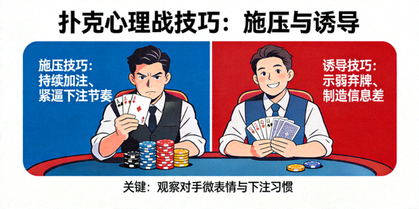 扑克心理战技巧：施压与诱导